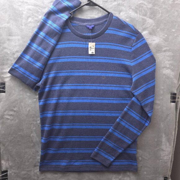 Aeropostale Blue Stripe Thermal Shirt -‎ Size L - NWT - Picture 1 of 12